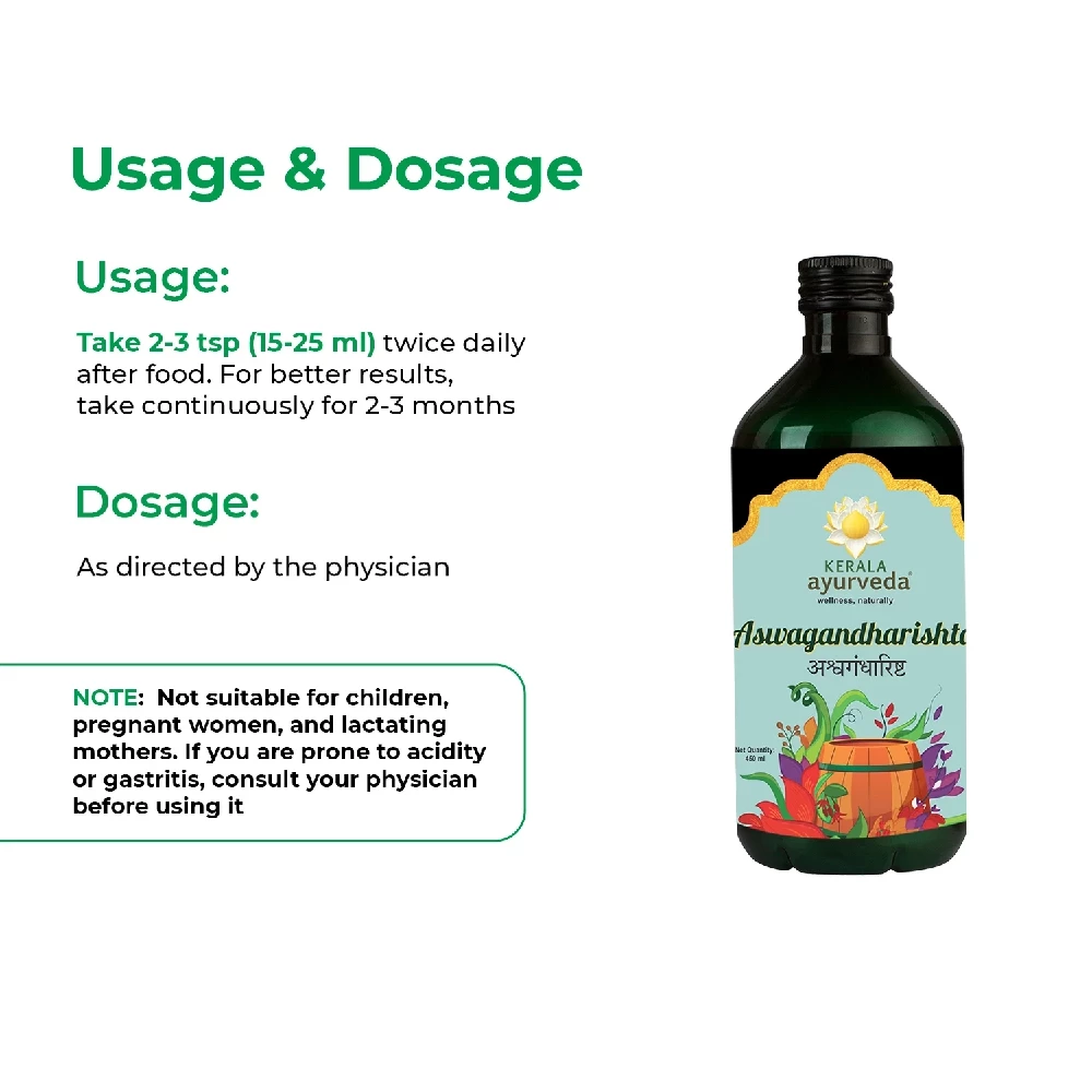 Kerala Ayurveda Aswagandharishtam, 450 ml-4.webp